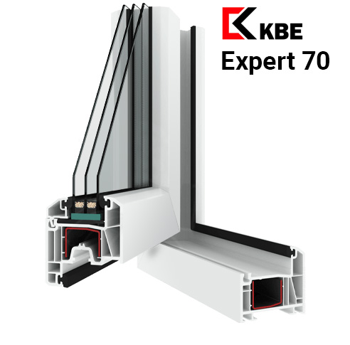 Пластиковый оконный профиль KBE Expert 70 (КБЕ Эксперт 70)